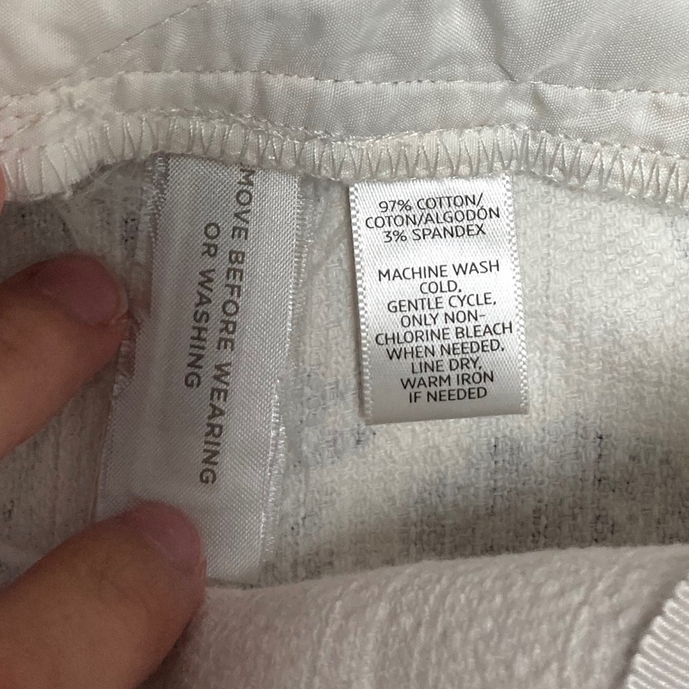 LOFT Floral Navy Blue and White Pencil Skirt - Picture 7 of 8